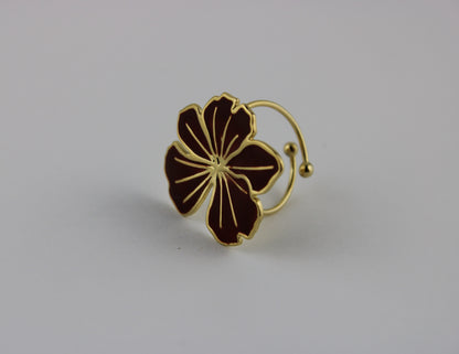 Anello FLOWER BORDEAUX